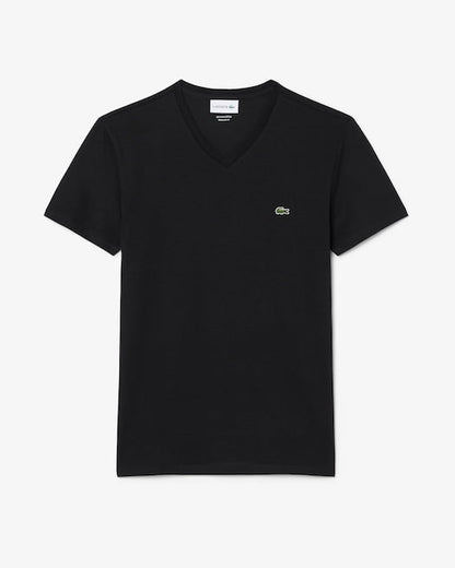Camiseta de Algodão Pima Leve com Gola V - LCT